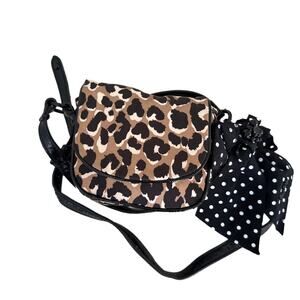 JUICY COUTURE Bow and Leopard Animal Print Crossbody